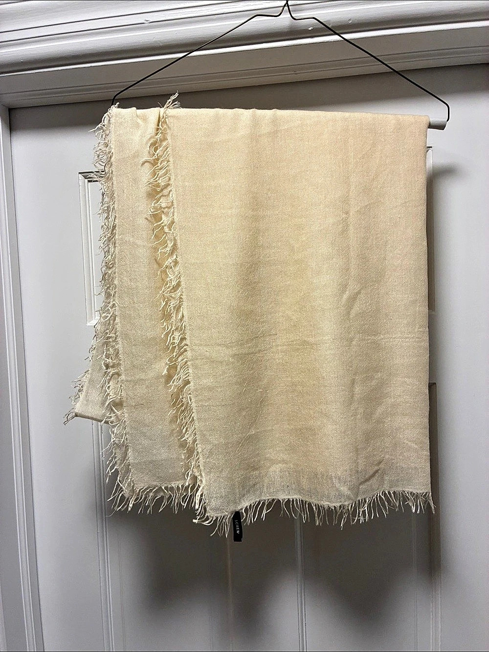 J.Crew Fringe Scarf in Cream Like New